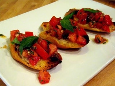 Bruschetta with Tomato & Basil Recipe - Laura Vitale "Laura In The Kitchen" Episode 1
