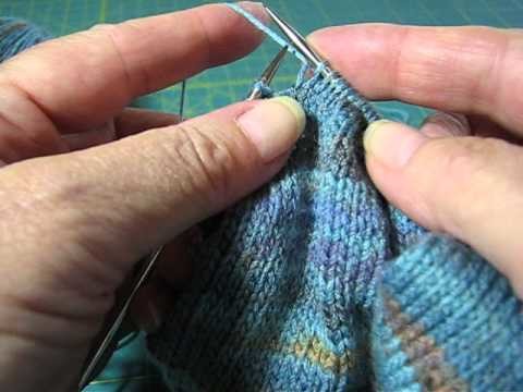 Continental knitting socks on Magic Loop