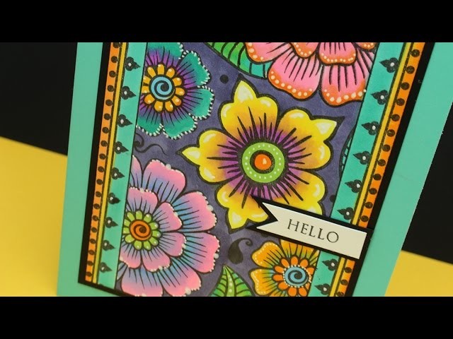 Copic Blending Tips: Stained Glass Flower Card