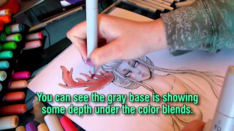 Copic Marker Drawing Tutorial: Using Copics like Watercolor Sketch a Day #58