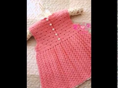Crochet dress| How to crochet an easy shell stitch baby. girl's dress for beginners 20