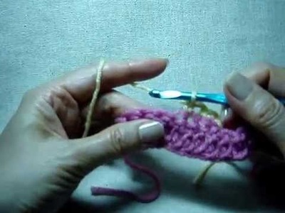 Crochet stitch  Invisible decreasing (in front loops)