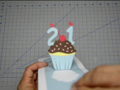 Detailed Birthday Cupcake Pop Up Card Tutorial
