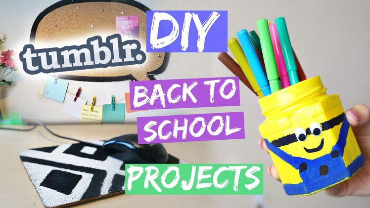 DIY BACK TO SCHOOL PROJECTS - Minion Pen Holder, Mousepad & MEHR!