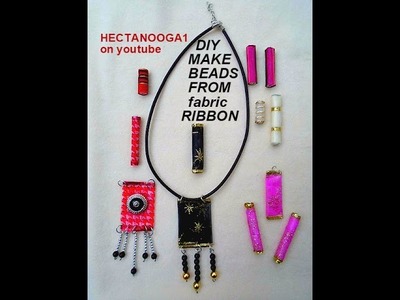 DIY JEWELRY BEADS: Fabric Ribbon Beads,   Jewelry making