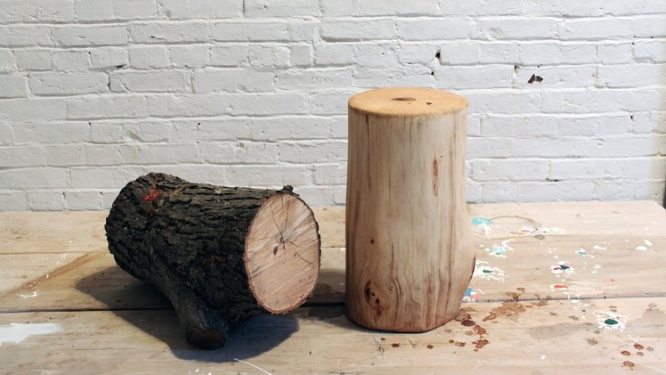 DIY Log End Table