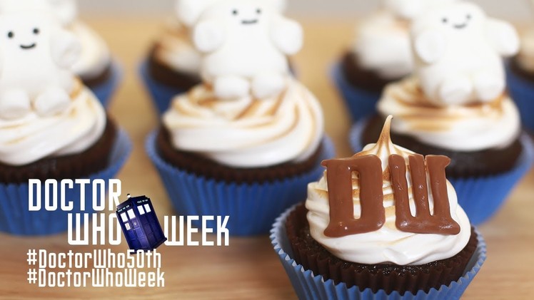 DR WHO SMORE CUPCAKES - NERDY NUMMIES - Dr Who 50th Anniversary