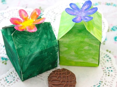 Easy & Pretty Flower Gift Box Tutorial - FREE Printable