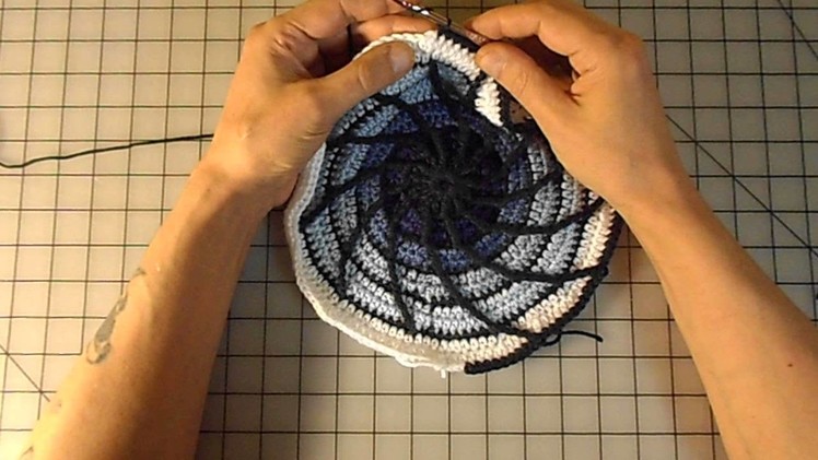 Front post triple treble for Depths of Change crochet pattern