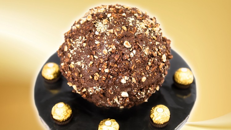 Giant Ferrero Rocher Cake from Cookies Cupcakes and Cardio
