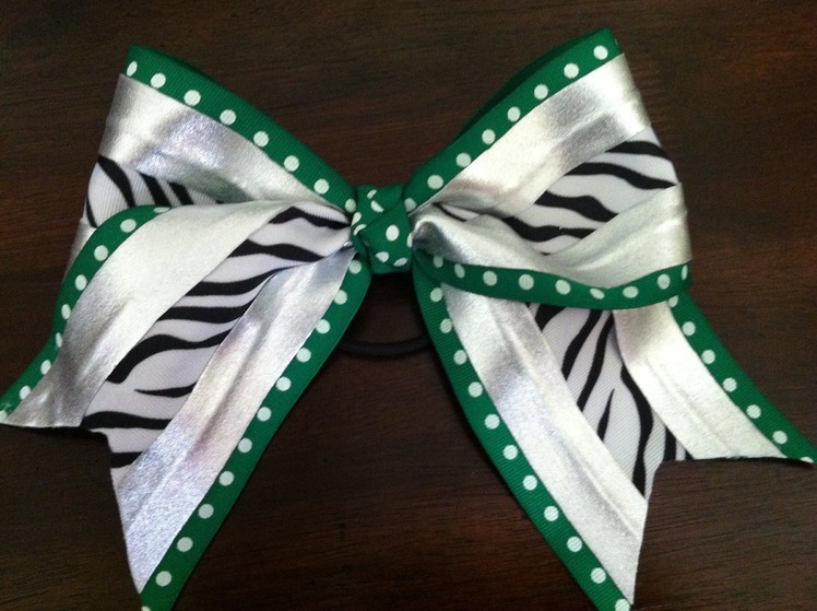 How to Make a Big Spandex Cheer Bow with Ribbon