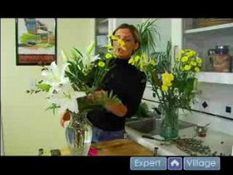 How to Make Flower Arrangements : Adding Flowers Evenly To Your Flower Arrangement