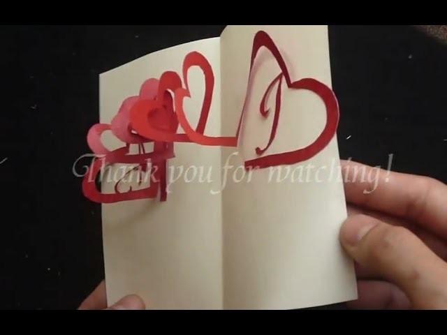 How To Make Linked Spiral Hearts - Valentine's Day Pop-up Card Tutorial