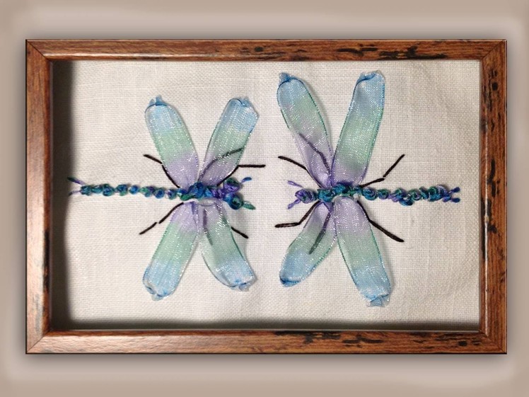 How to make silk ribbon embroidery dragonflies