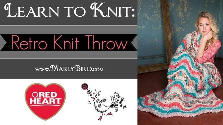 Learn to Knit the Retro Knit Throw in Red Heart Mixology