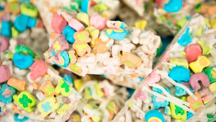Lucky Charms Treats (No Bake) from Cookies Cupcakes and Cardio