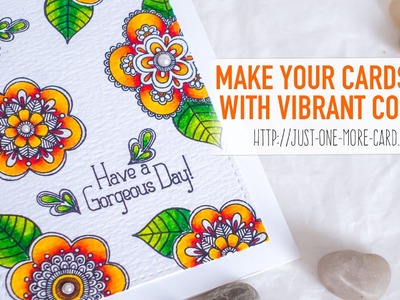Make Your Stamped Images POP With Vibrant Colors - Stabilo Fibre Tip Pens Demonstration