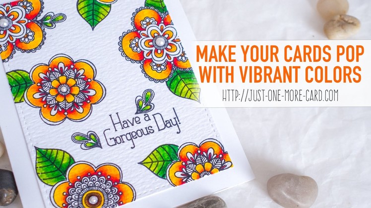 Make Your Stamped Images POP With Vibrant Colors - Stabilo Fibre Tip Pens Demonstration