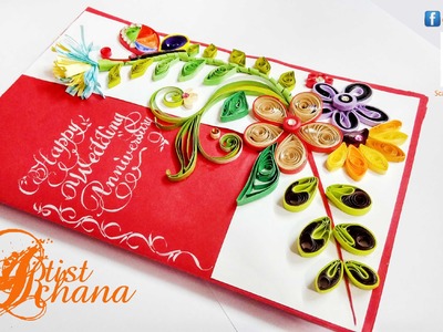 Paper Quilling Greeting Card Custom Made by Artist Archana