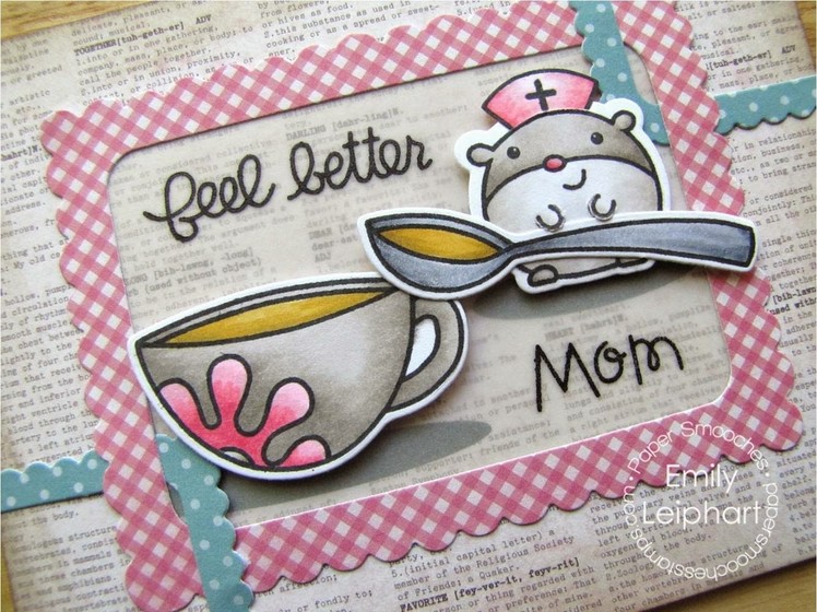 {Paper Smooches} Get Well Card with Healthy Vibes and Nurse Hamsy‏