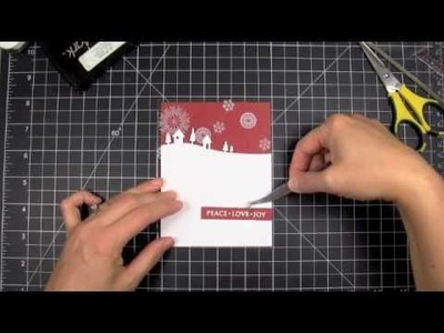 Red & White Transparent Holiday Card