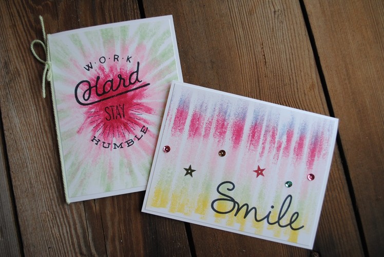 Stampin' Up! Tie Dye & Bouncing Brayer technique