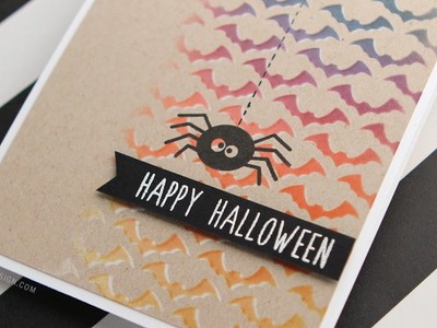 Stenciled Halloween Card