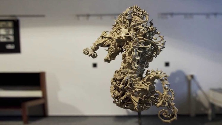 The Seahorse - A Papier-mâché Sculpture by Hazel Bryce