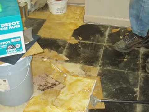 Tile Removal in Preparation for Concrete Floors