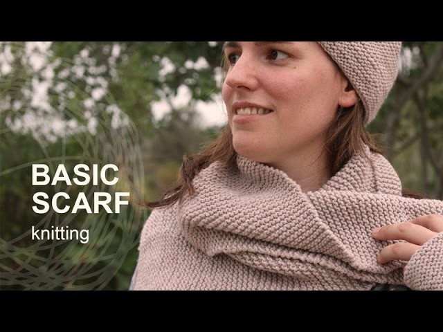 Tutorial Basic Knitting Scarf in English