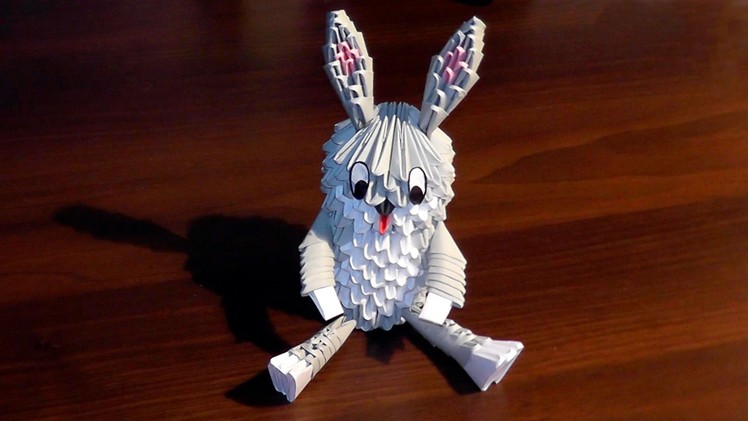 3D origami Bugs Bunny (rabbit) tutorial