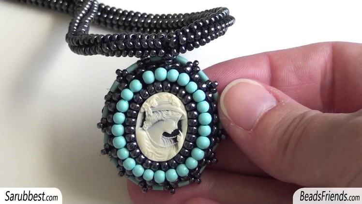 BeadsFriends: Beaded necklaces - Necklaces made using cabs, cameos and crochet ropes