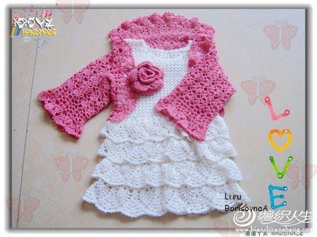 Crochet dress| How to crochet an easy shell stitch baby. girl's dress for beginners 21