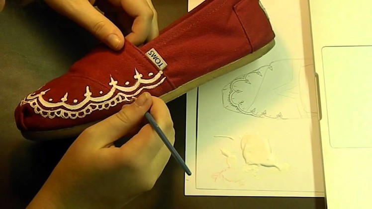 Custom Red Henna TOMS speed paint. time lapse