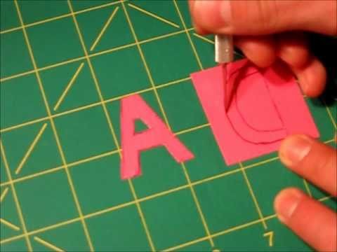 Cutting out Duct tape letters.numbers