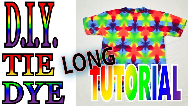 DIY Tie Dye a 60 60 60 Flag Fold on a shirt [Long Tutorial]