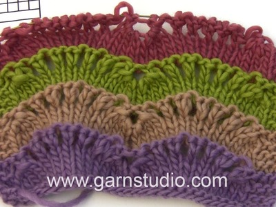 DROPS Knitting Tutorial: How to work wave pattern used in DROPS 163-17