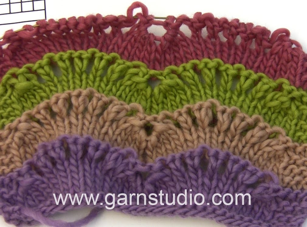 DROPS Knitting Tutorial: How to work wave pattern used in DROPS 163-17