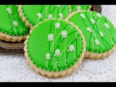 How To Decorate  Lily of the Valley Cookies, Garden Tea Party Cookies