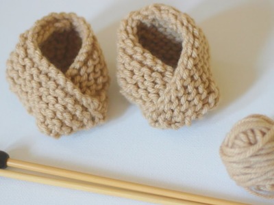 How to Knit BABY BOOTIES Shoes | Easy for Beginning Knitters