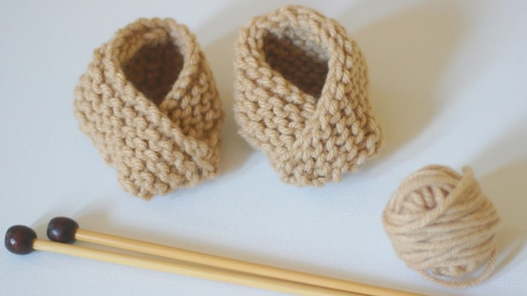 How to Knit BABY BOOTIES Shoes | Easy for Beginning Knitters
