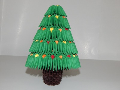 How to make 3d origami Christmas tree model 2 part 1