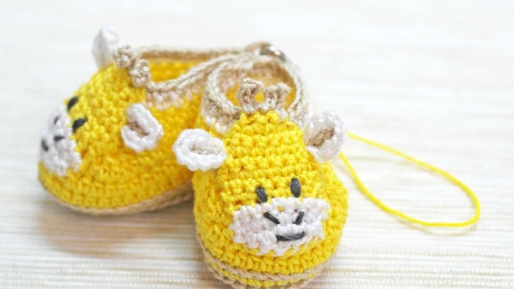 How To Make A Crocheted Giraffe Baby Booties Charm - DIY Crafts Tutorial - Guidecentral