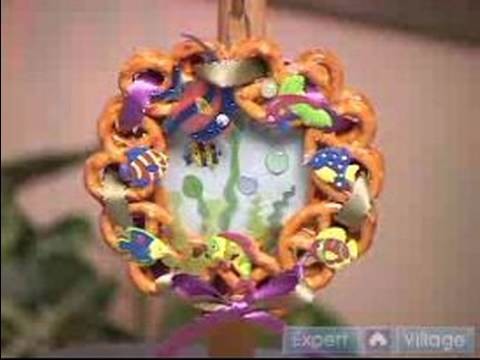 How to Make Pretzel Crafts : How to Make a Tropical Fish Wall Hanging With Pretzels