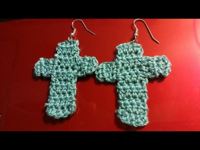 How To - Making An Easy Crochet Cross-Cross Earrings