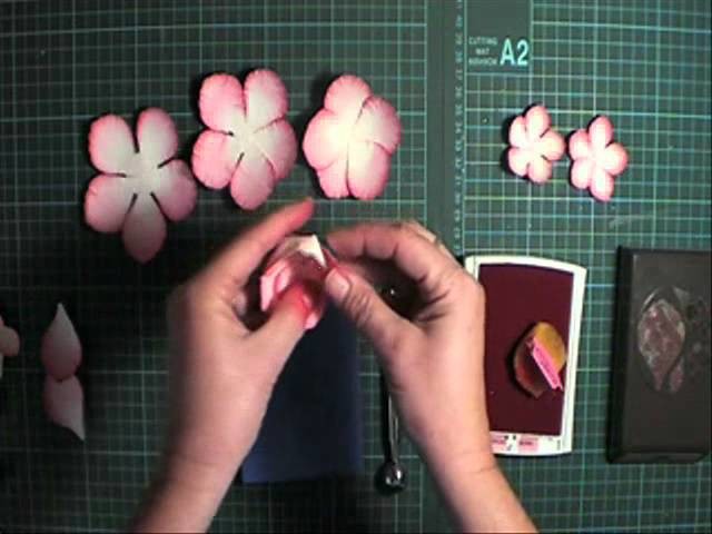 Making punch art Peony Flowers