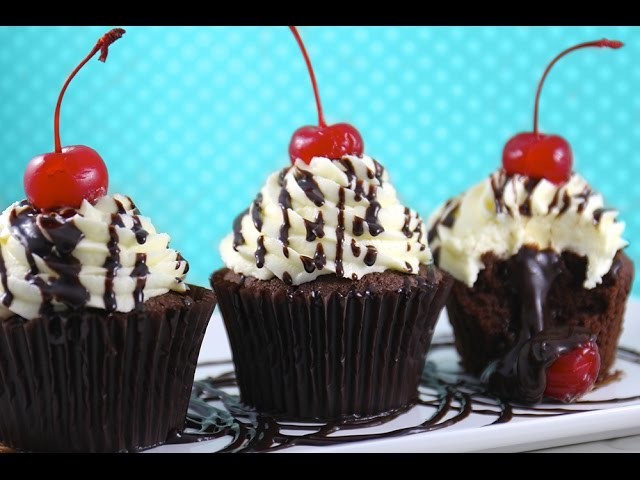 Molten Chocolate Cherry Lava Cakes - MYSTERY BOX CHALLENGE