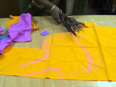 Saree blouse cutting method in English.