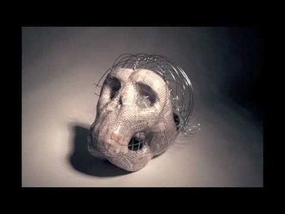 Skull sculpture of a sort