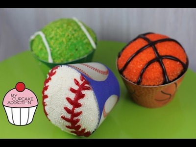 Sports Ball Cupcakes! Basketball | Baseball | Tennis | My Cupcake Addiction